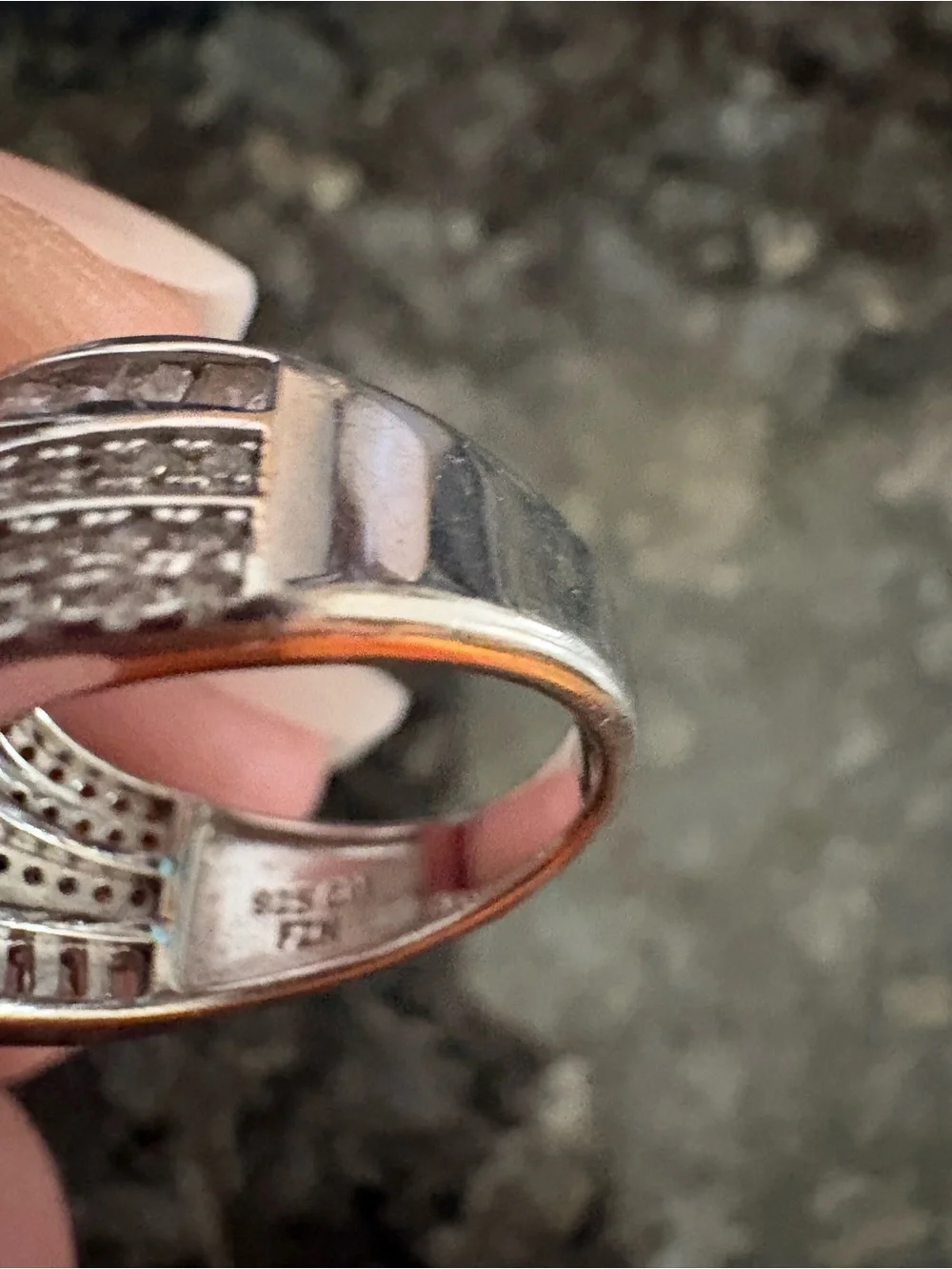 Elegant Sterling Silver Lab Created White Sapphire Ring - Sparkling